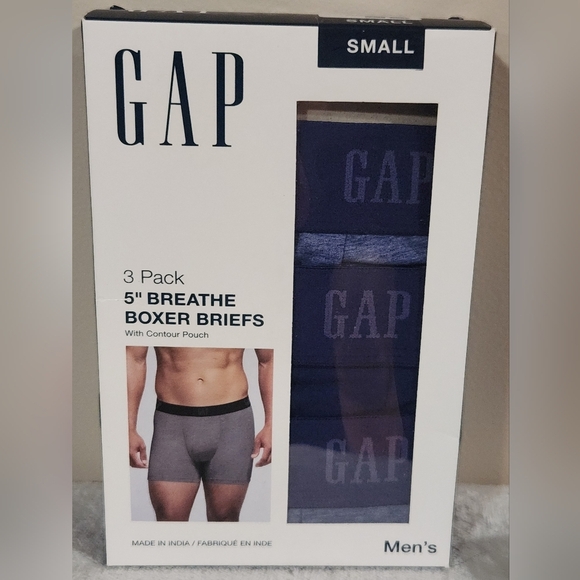 GAP Boxer Briefs Men's Size Small - 3 Pack 5" Length NEW - Picture 1 of 5